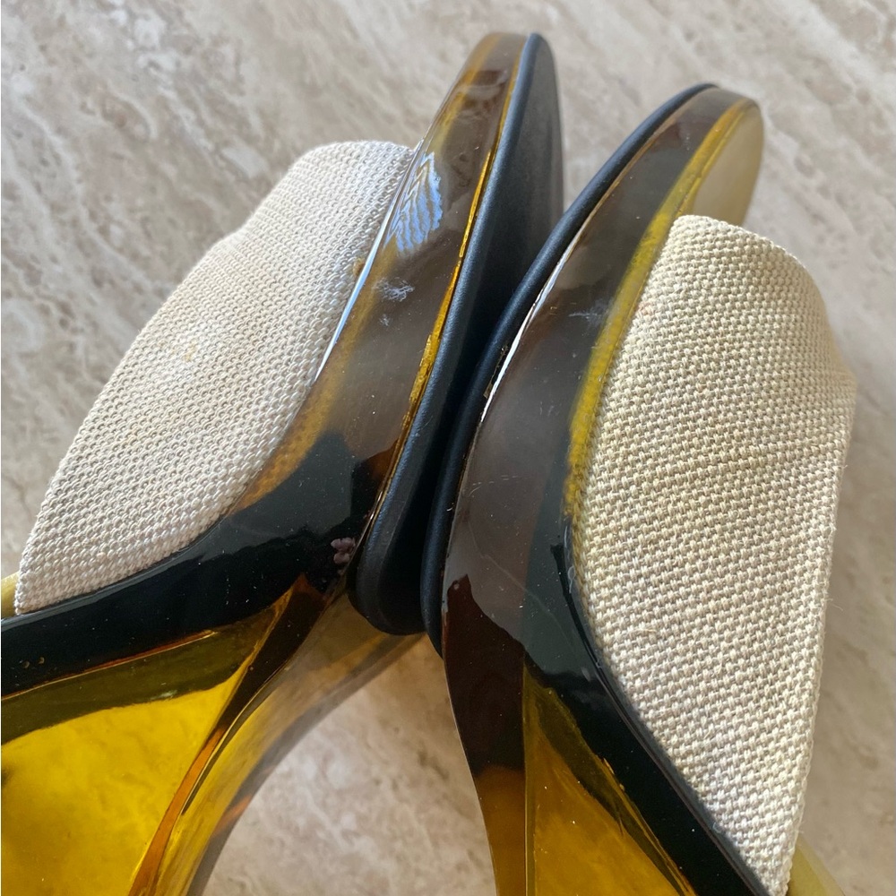 Vintage Prada Slingback Lucite Wedge Sandals Heels - Picture 7 of 11